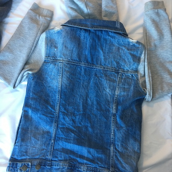 Jean jacket, cotton sleeves - Picture 3 of 4